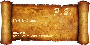 Pott Soma névjegykártya